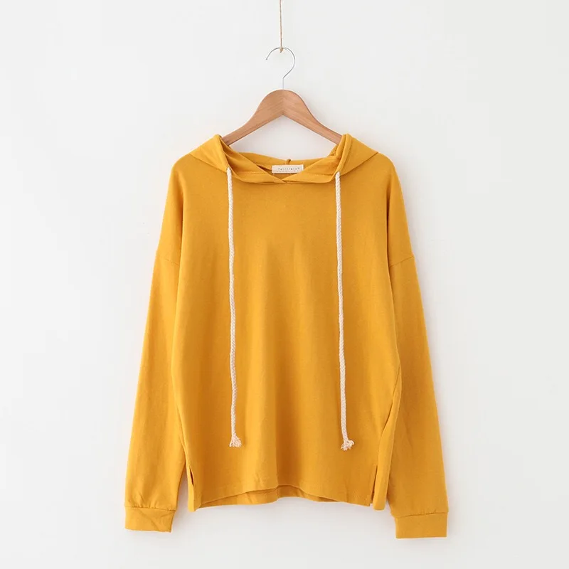 Новинка 2019 одноцветная осенняя и зимняя женская толстовка Повседневная