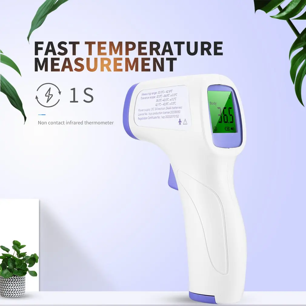 

Infrared thermometer digital Forehead Non Contact IR Body Fever Alarm Temperature Meter Gun Laser Termometro Infrarojo Pyrometer