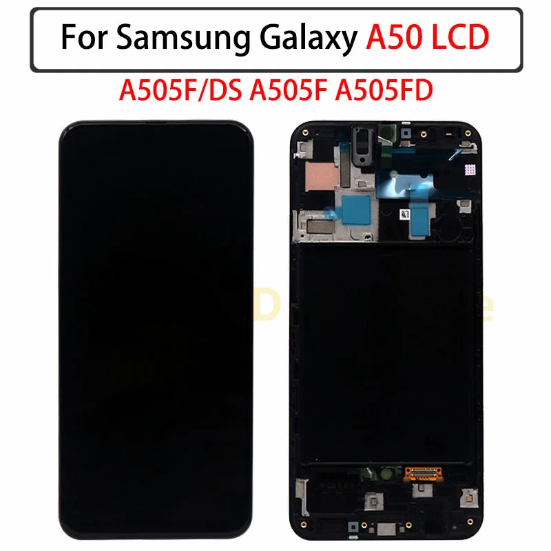 

Для Samsung galaxy A50 A505F/DS A505F A505FD дисплей с рамкой сенсорный экран дигитайзер в сборе для Samsung A50 A505F ЖК