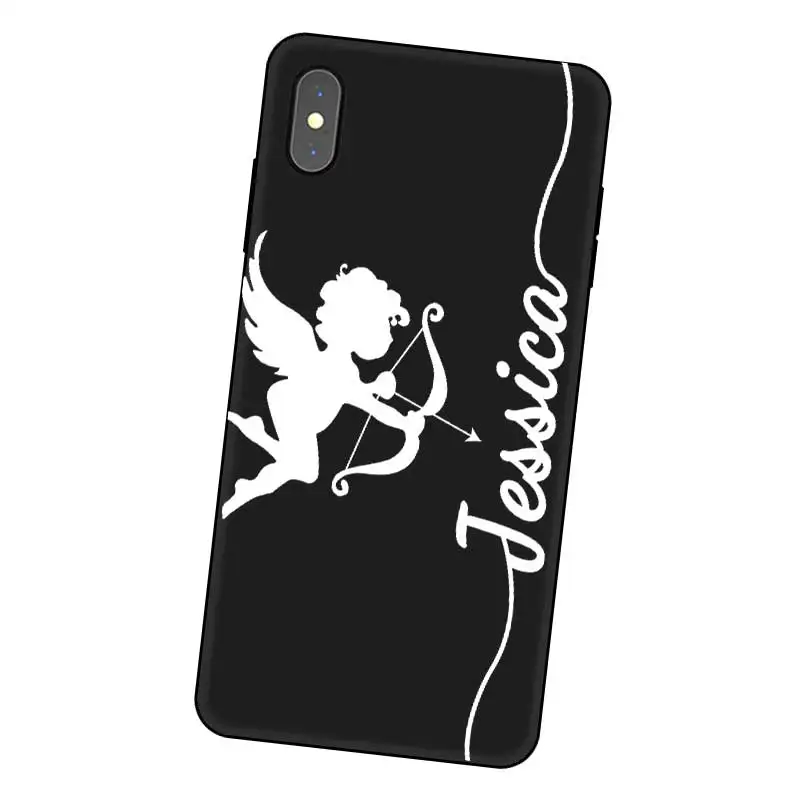 Love god Custom DIY Name Text Black Soft TPU Silicone Phone Case Cover For iPhone 11 Pro X XR XS MAX 5 6 6S 7 8 Plus |