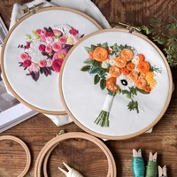 floral bouquet patterns embroidery kit diy handcraft cross stitch set materials package without embroidery hoop sewing supplies