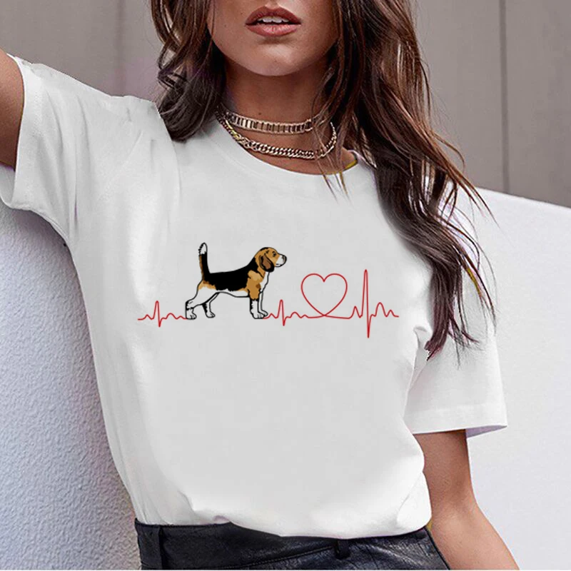2020 бультерьер Ротвейлер Kawaii футболка для женщин Beagle Border Collie Malinois забавная Милая