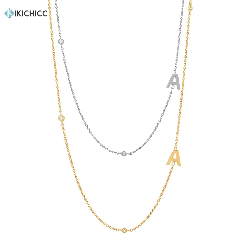 

KIKICHICC 925 Sterling Silver 26 Letter Initial Charm Pendant Necklace Name Alphabet Choker 2021 Small Chain Jewelry Wedding