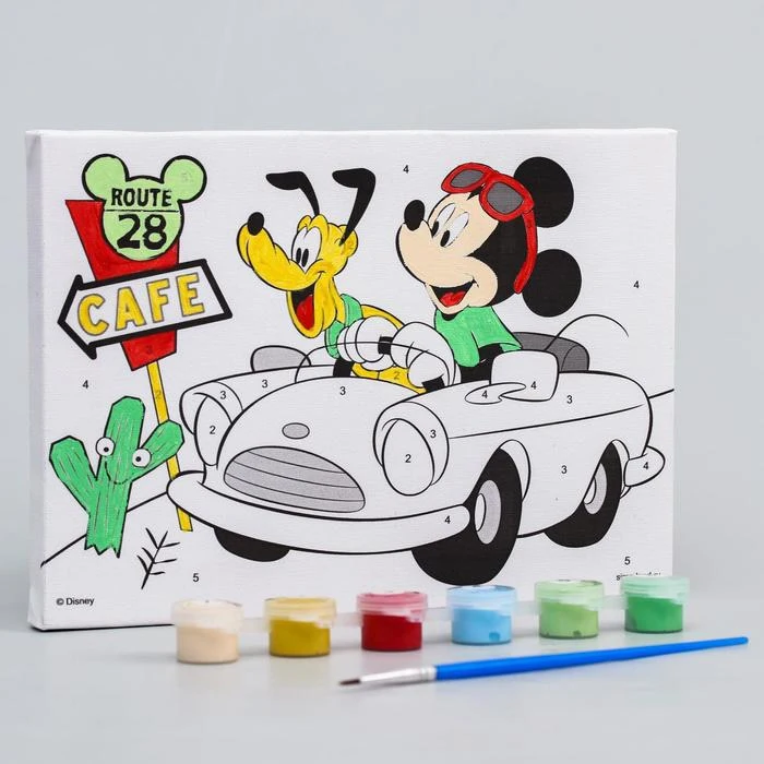 Картина по номерам &quotCafe&quot 21 х 15 см Микки Маус|Рисовальные наборы| |