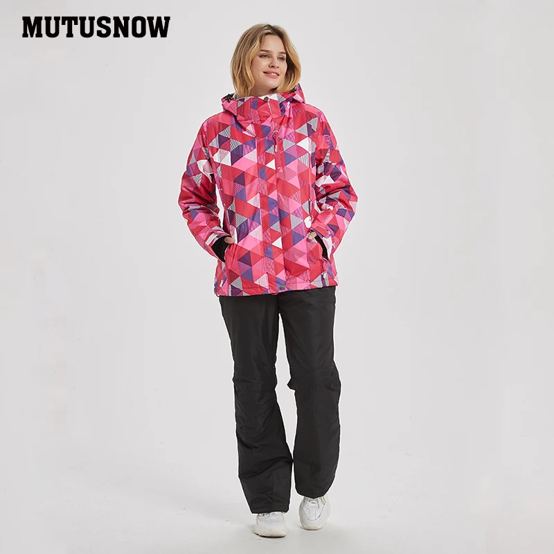 Женский лыжный костюм ветронепроницаемый водонепроницаемый дышащий утолщенный