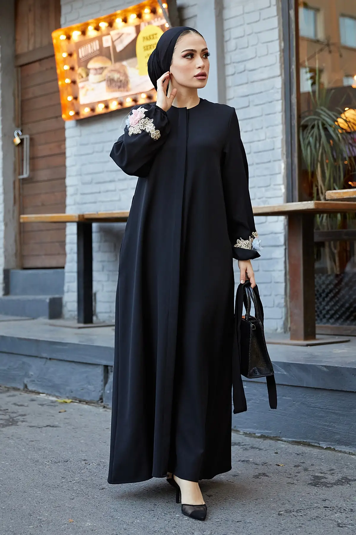 

ZANZEA For All Seasons women long sleeve muslim dress modern plus size Abaya long dress Casual Black