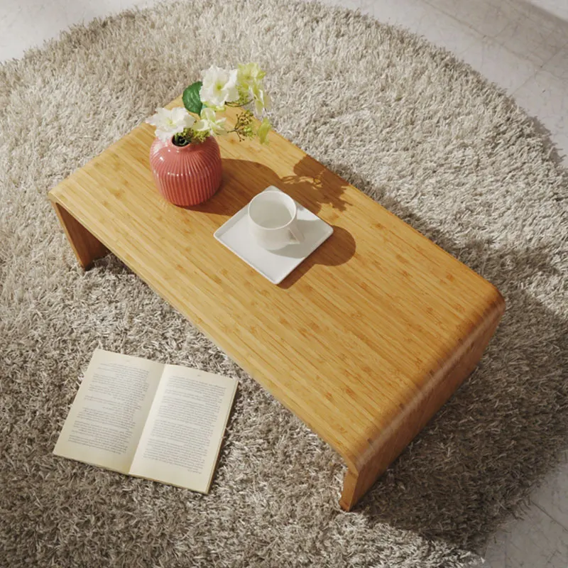 Журнальный столик из цельного дерева небольшой плоский и стул Простой