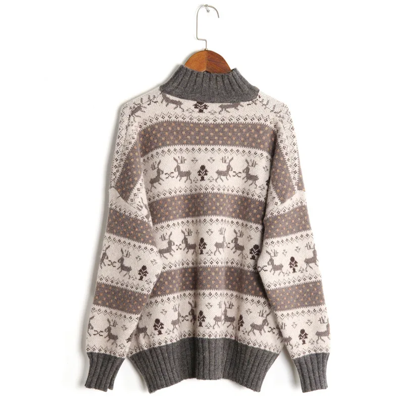 Свитер с коротким воротником Женский пуловер новый стиль для осени и зимы