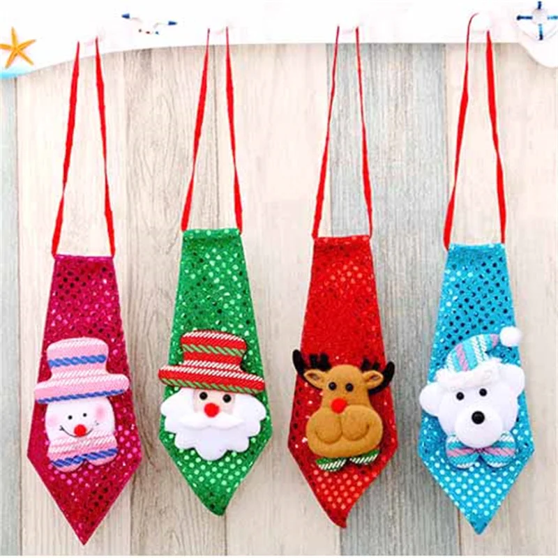 

Hot-selling Christmas Decorations, 20cm, Santa Claus, Snowman, Elk Luminous Tie, 2022 New Year Children's Clothing Matching,