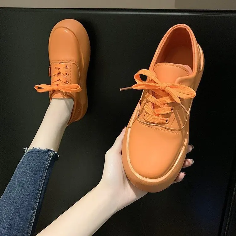 

All-Match Flat Shoes For Women Shallow Mouth Female Footwear Round Toe Oxfords Autumn Casual Sneaker Preppy girls shoes 2021