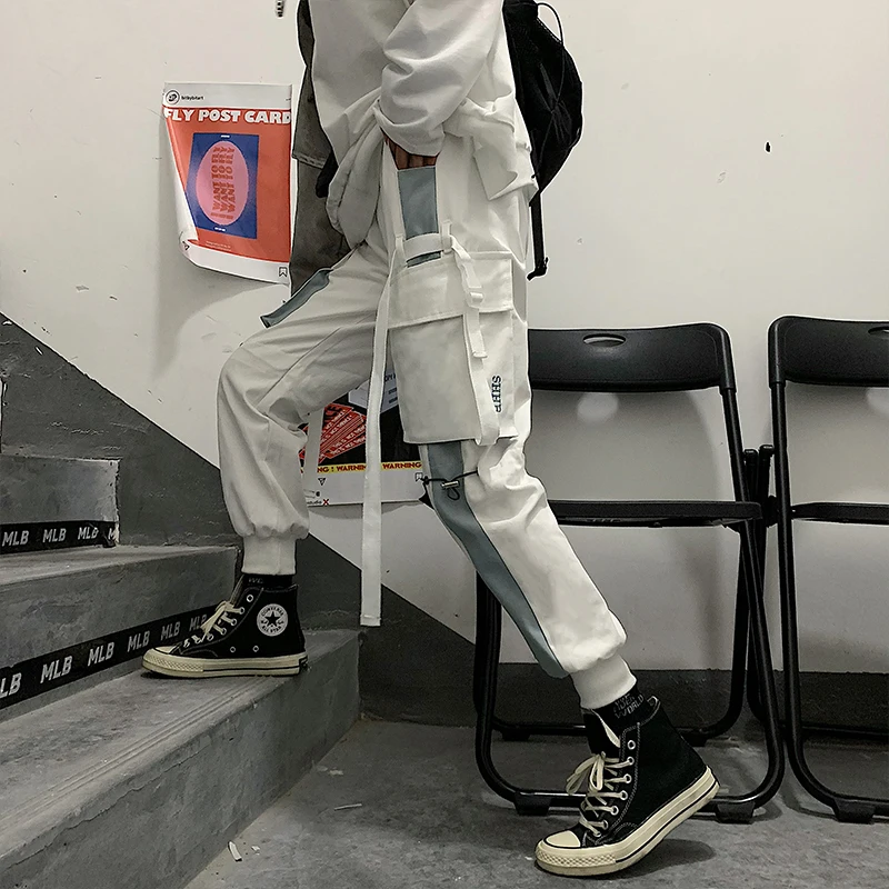 2020 новые брюки-карго женские свободные уличные брюки с высокой талией мешковатые