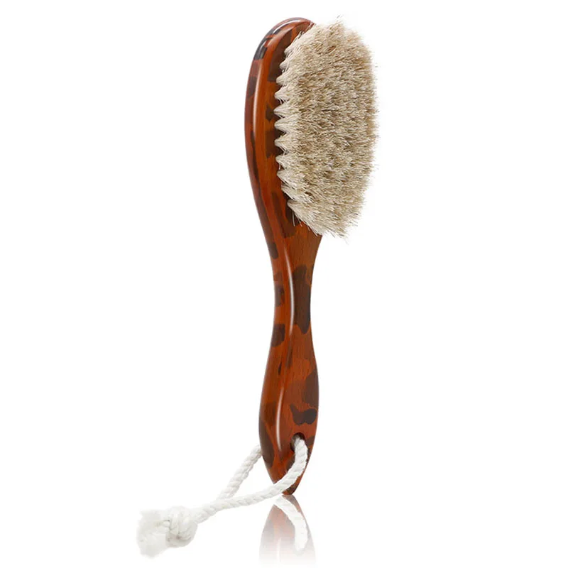 

Wooden Handle Hairdressing Soft Fiber Brush Barber Neck Duster Cleaning Remove Brush Hair Styling Tools