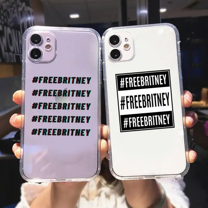 

ZORORONG #freebritney Phone Case For iPhone 11 12 Mini 13 Pro XS Max X 8 7 6s Plus 5 SE XR Transparent Shell