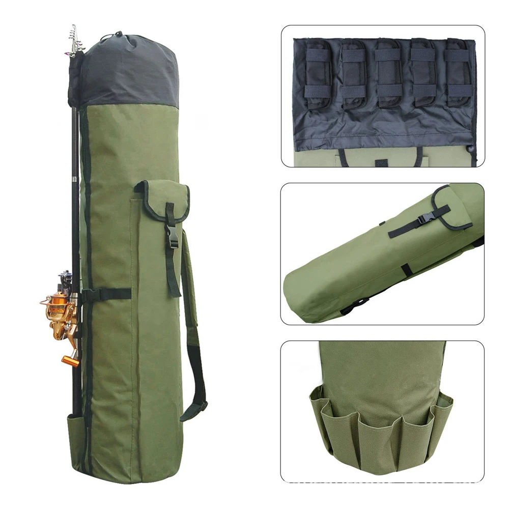 

SIECHI Portable Multifunction Nylon Fishing Bags Fishing Rod Bag Case Fishing Tackle Tools Storage Bag