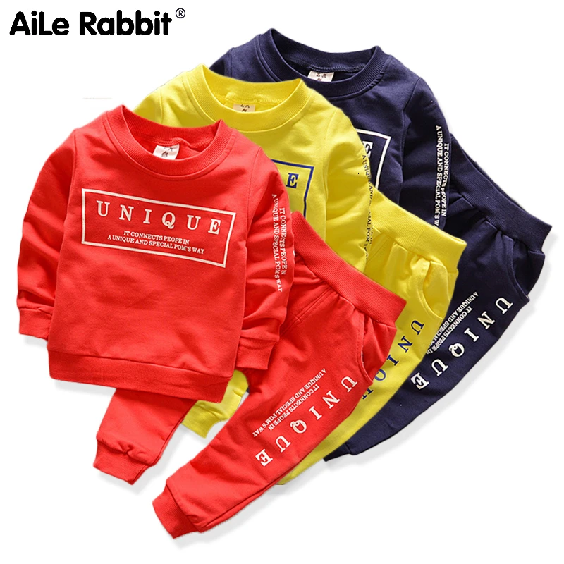 Детский комплект из футболки с длинным рукавом и брюк|Комплекты одежды для