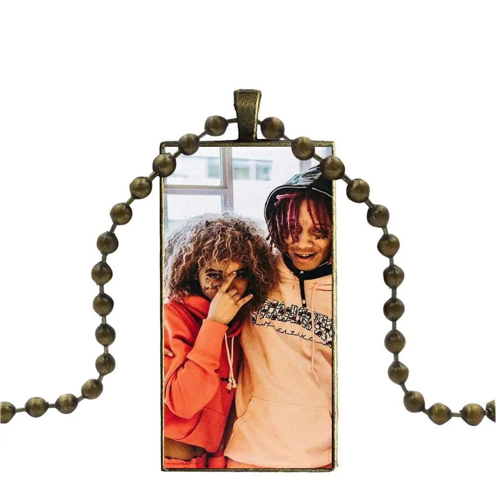 Для женщин дети стекло кабошон чокер кулон прямоугольное ожерелье бронзового