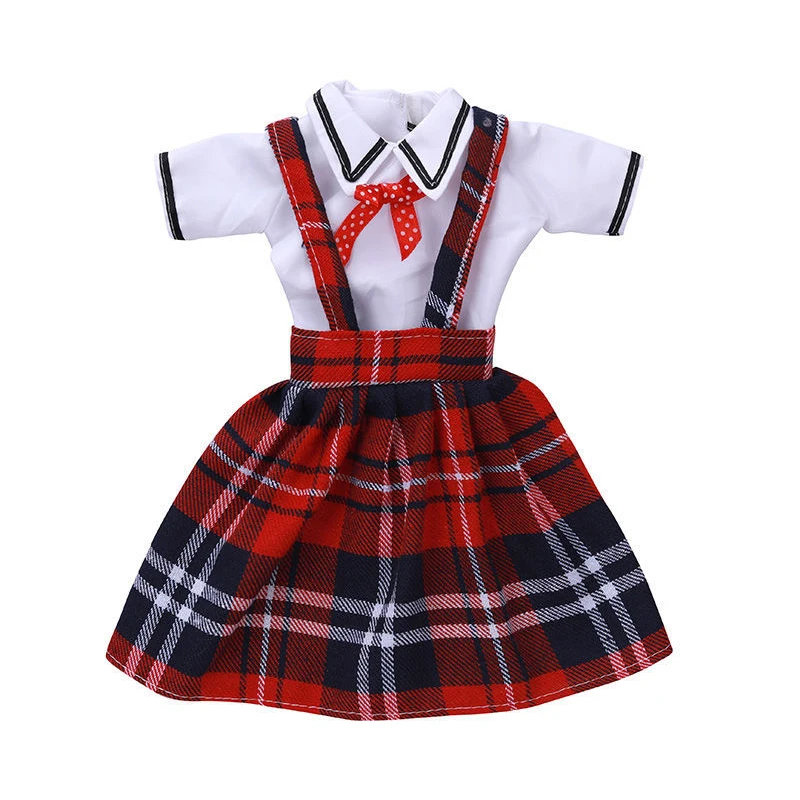 Клетчатая юбка для шарнирных кукол 60 см аксессуары одежды игрушки школьная форма