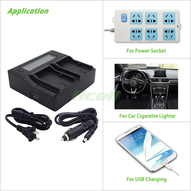 Быстрое зарядное устройство с двойным жк дисплеем для SONY NP FV100A FV70A FV50A FV30 FH100 FH70 FH60