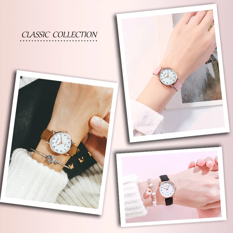 

2020 NEW Watch Women Fashion Casual Leather Belt Watches Simple Ladies' Small Dial Quartz Clock Dress Wristwatches Reloj mujer