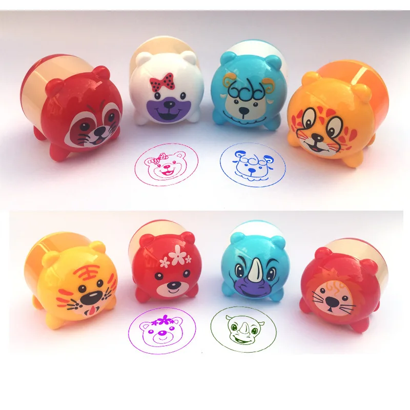 Cartoon Animals Stamps Children Toy Kids Seal For Scrapbooking Stamper DIY Cartoon Stamper Toys New Wholesale