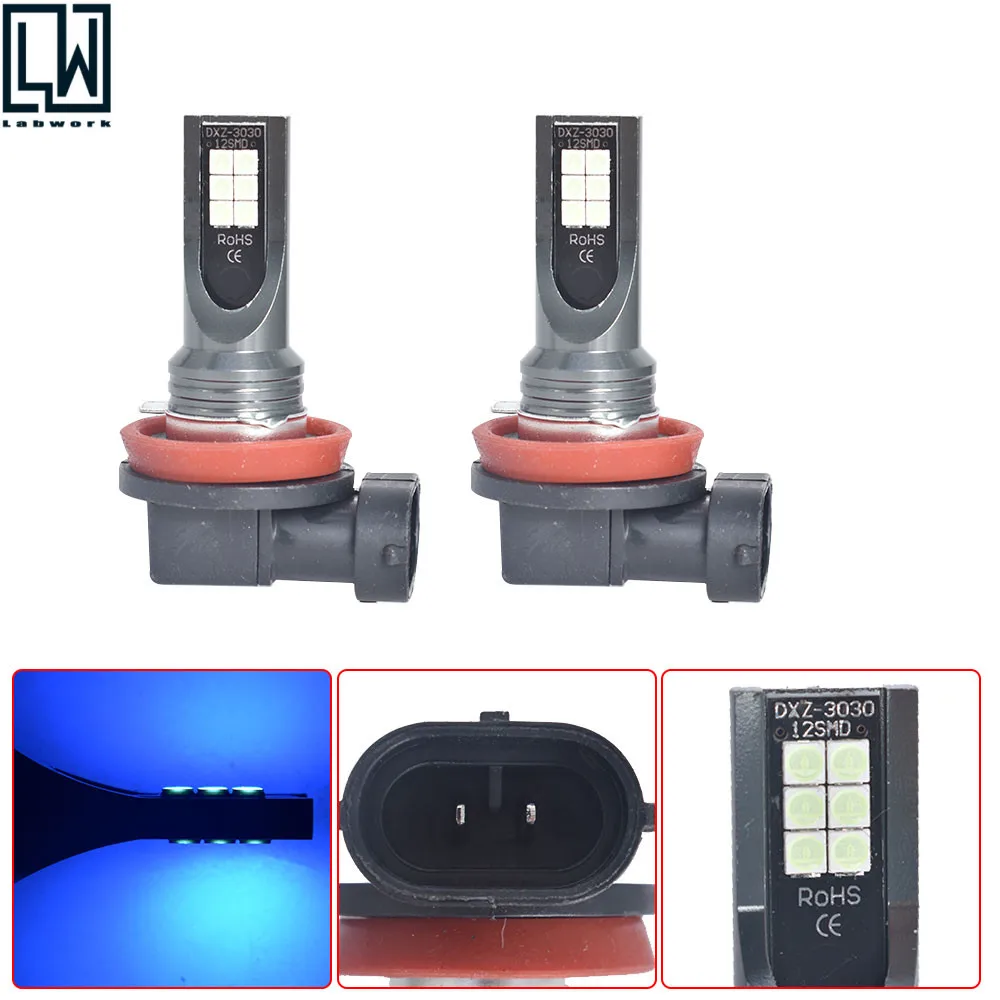 

2X H11 8000k Ice Blue 200W High Power LED Fog Light Car Driving Bulb DRL LD2269
