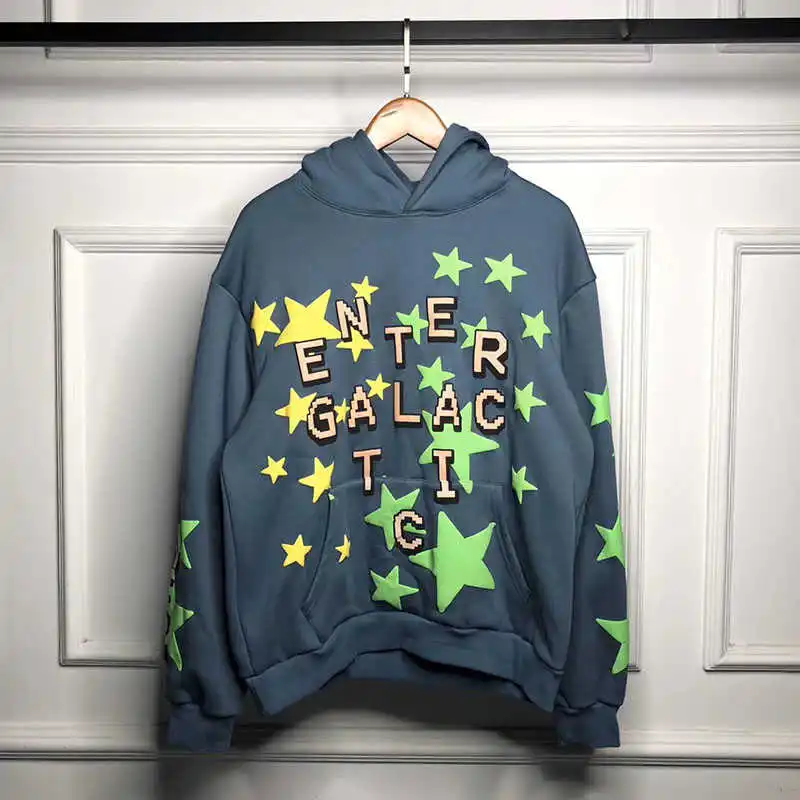 

Худи CPFM.XYZ с флуоресцентными зелеными звездами в масштабе 1:1, мужские и женские, Канье, светоотражающие растения, блошиный рынок, Детские сви...