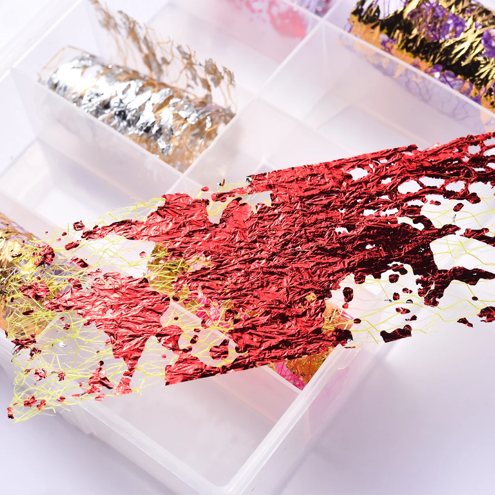 

4X50cm Holographic Gold Silver Nail Art Transfer Foil Sticker Starry AB Paper Wraps Adhesive Decals Nails Decoration Accessories