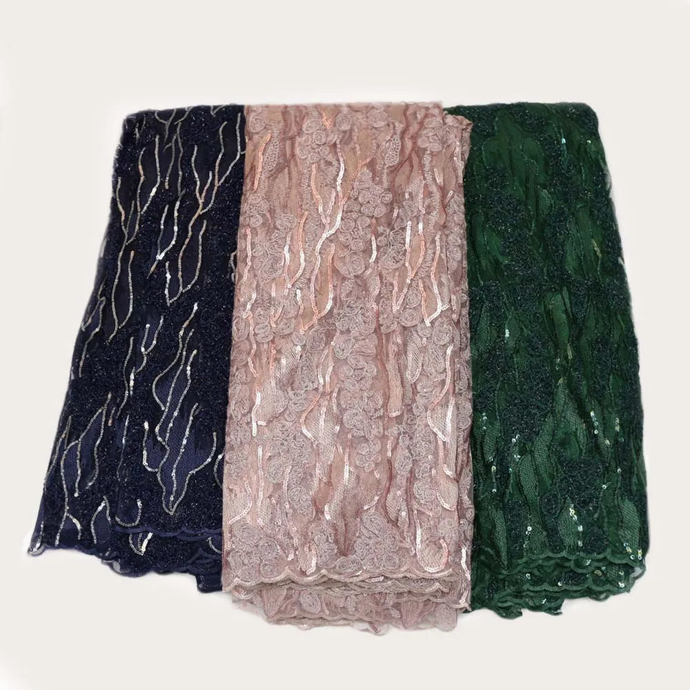 2019 Высокая качественная французская кружевная ткань Африканская (5 ярдов/шт)