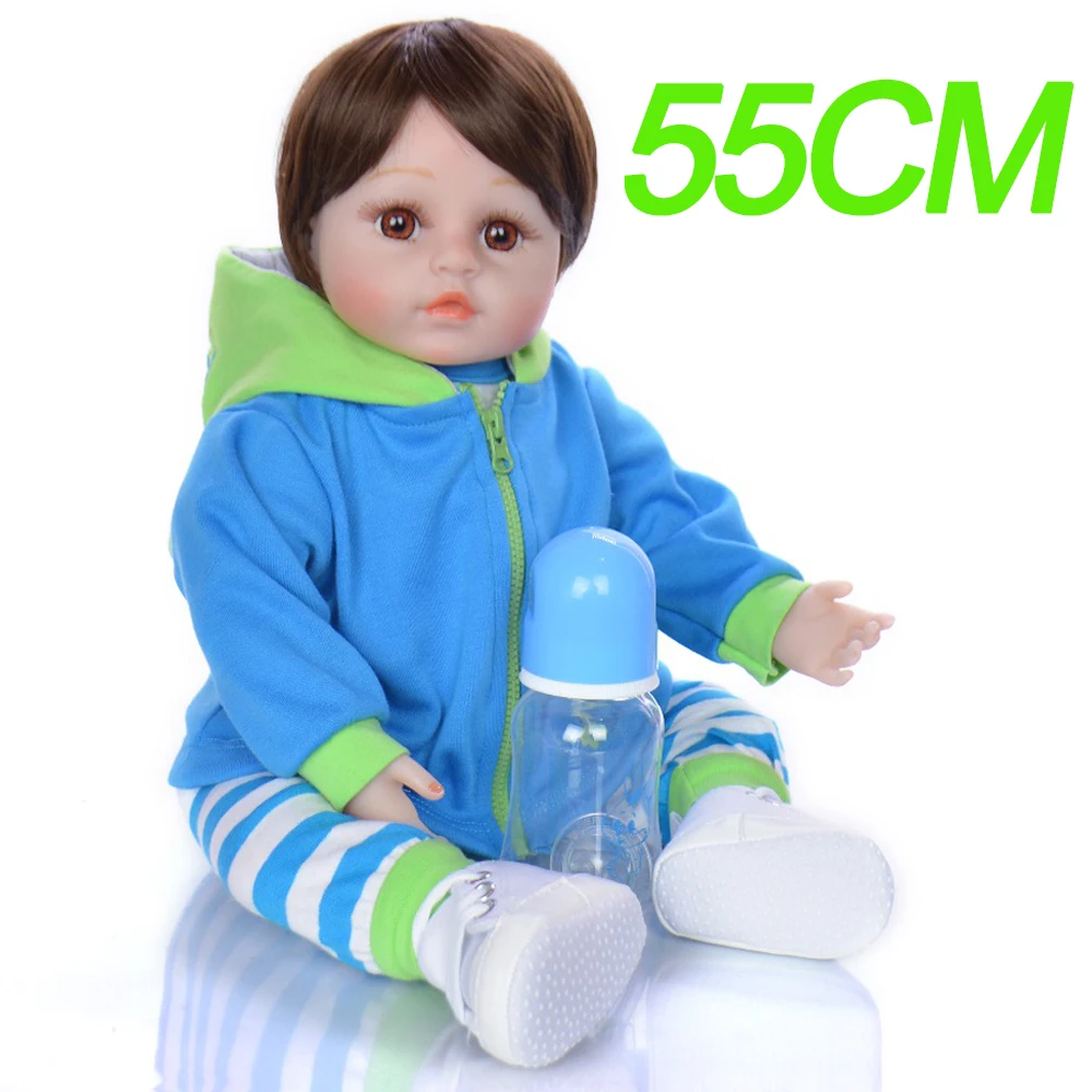 

Кукла реборн Мягкая силиконовая + жираф, 55 см