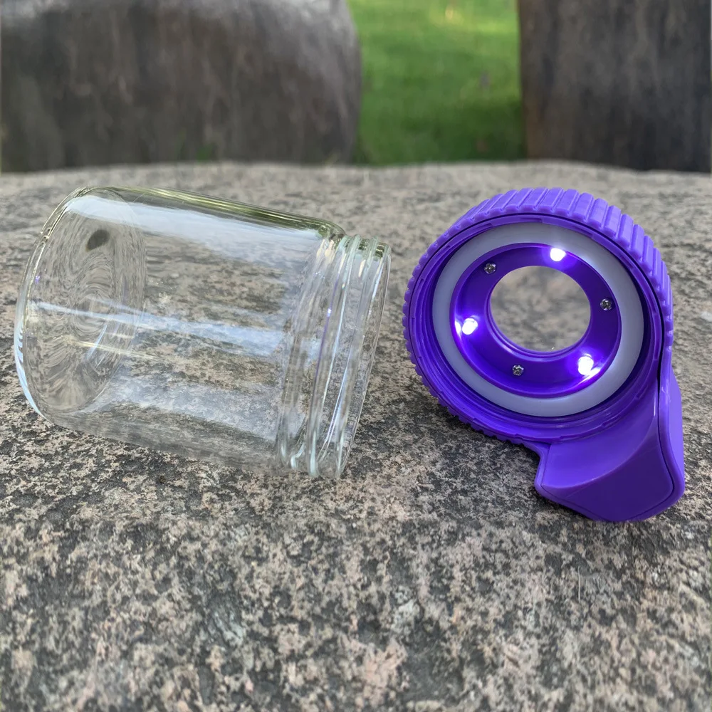 Magnifier Glass Jar with LED Storage Box | Cigarette Accessories