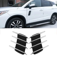 yolu 2 pcs car 3d shark gill side air vent fender cover hole intake duct flow grille decoration sticker