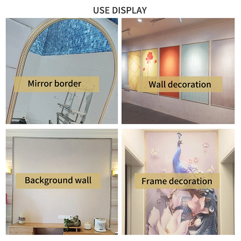 Гибкие гибкие полосы из ПВХ веревочная панель молдинг дверная зеркальная рамка