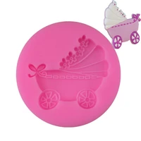 baby cradle baby car frosting biscuit silicone mold 3d liquid fondant silicone mold cake decoration tool
