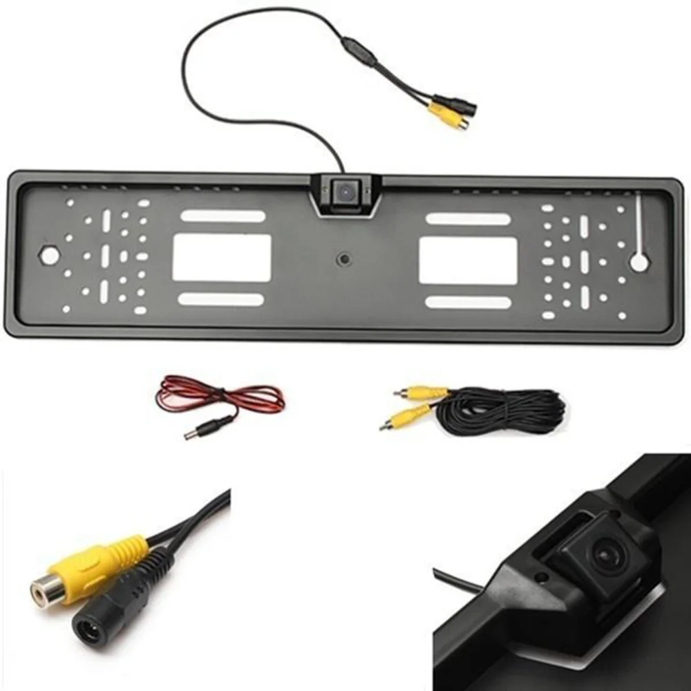 

Backup Camera Reversing Track Car Rear View Camera License Plate Car Camera(Black)