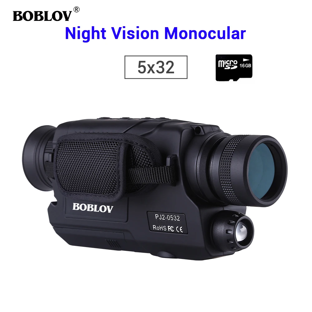 Boblov 5x32 монокуляр ночного видения цифровой 0 3 мегапикселей CMOS 1 5 &quotЖК дисплей