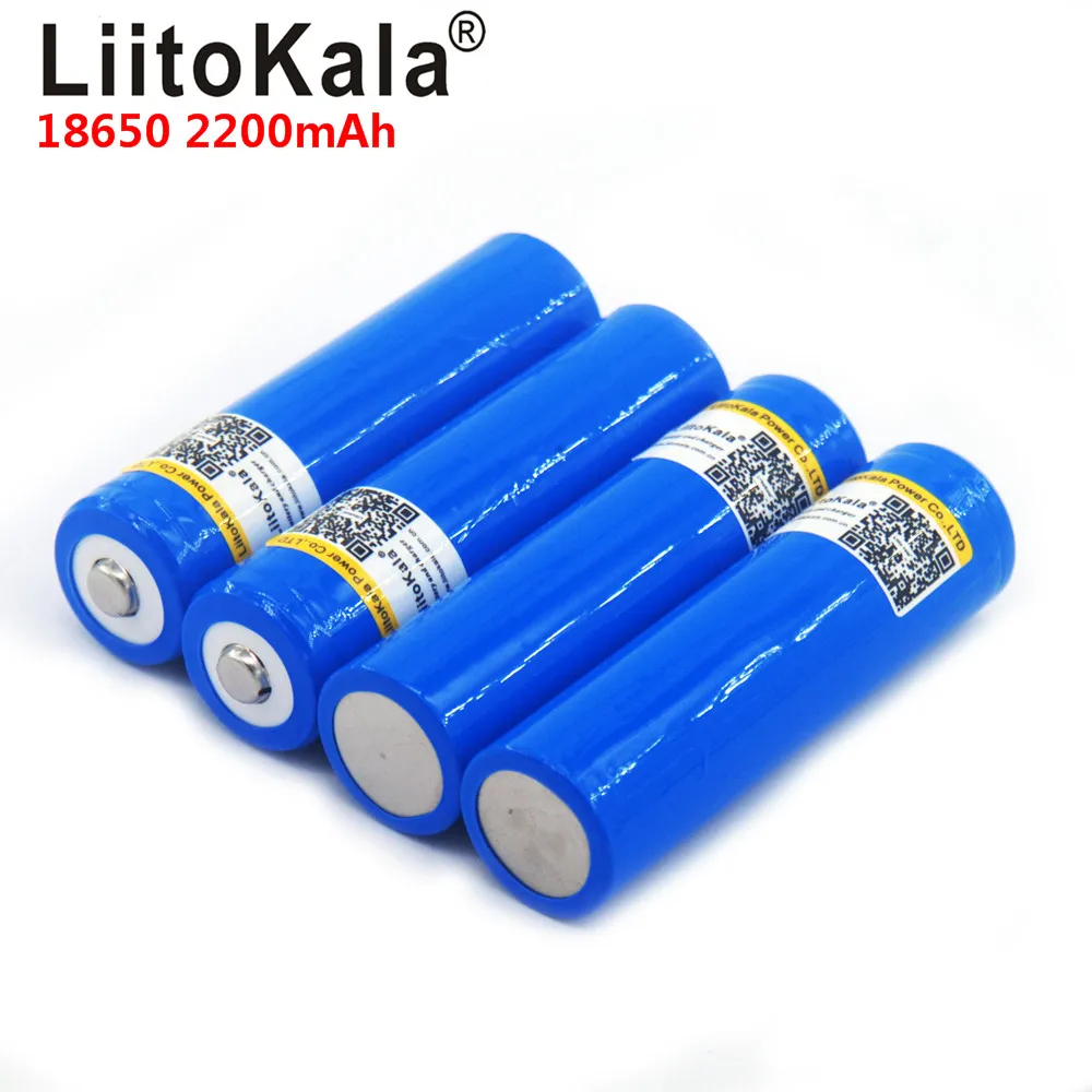 LiitoKala 18650 3,7 V 2200mA перезаряжаемый литиевый аккумулятор свет аккумулятор светодиоды на батарейках+ заостренный