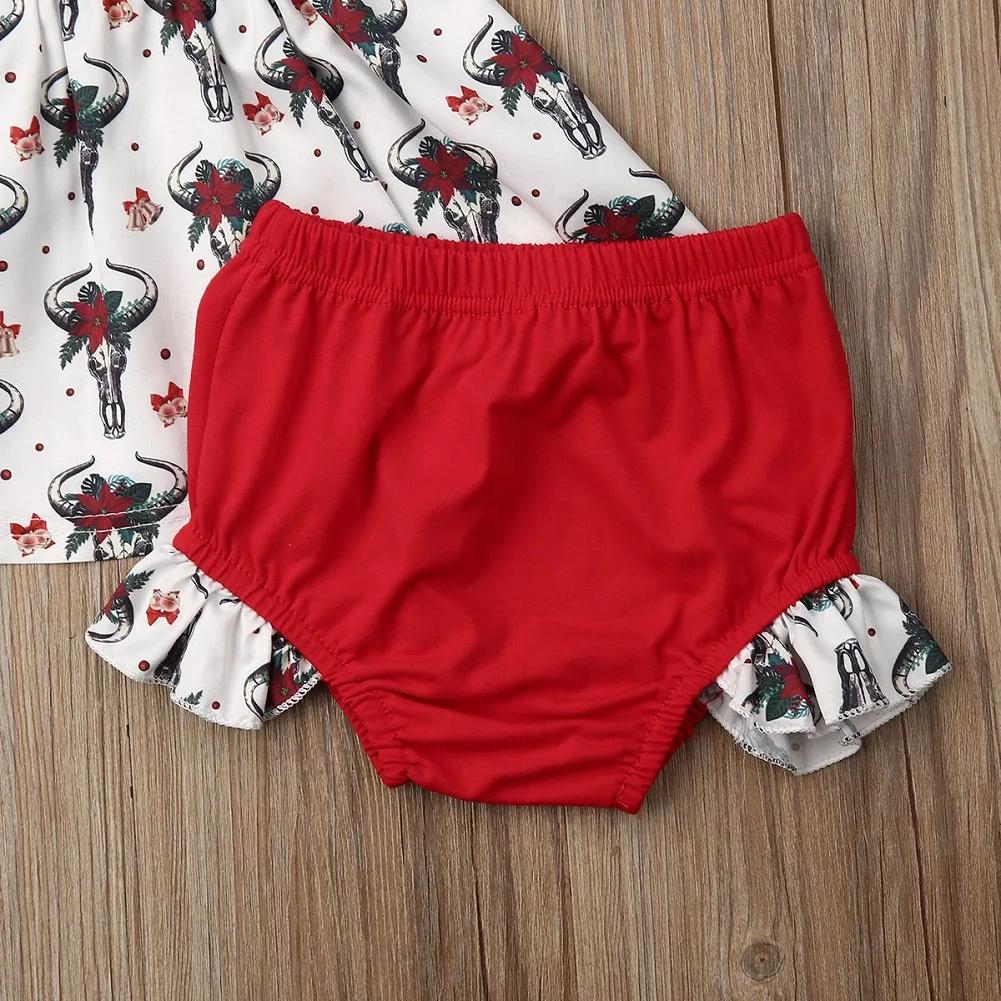 Новый брендовый комплект для малышей из 3 предметов Рождественская Одежда