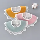 Детские Непромокаемые нагрудники, круглая хлопковая одежда с рисунком кота, кружевной принт, слюнявчик, 360 градусов, полотенце для маленьких мальчиков и девочек, передник для кормления, нагрудники