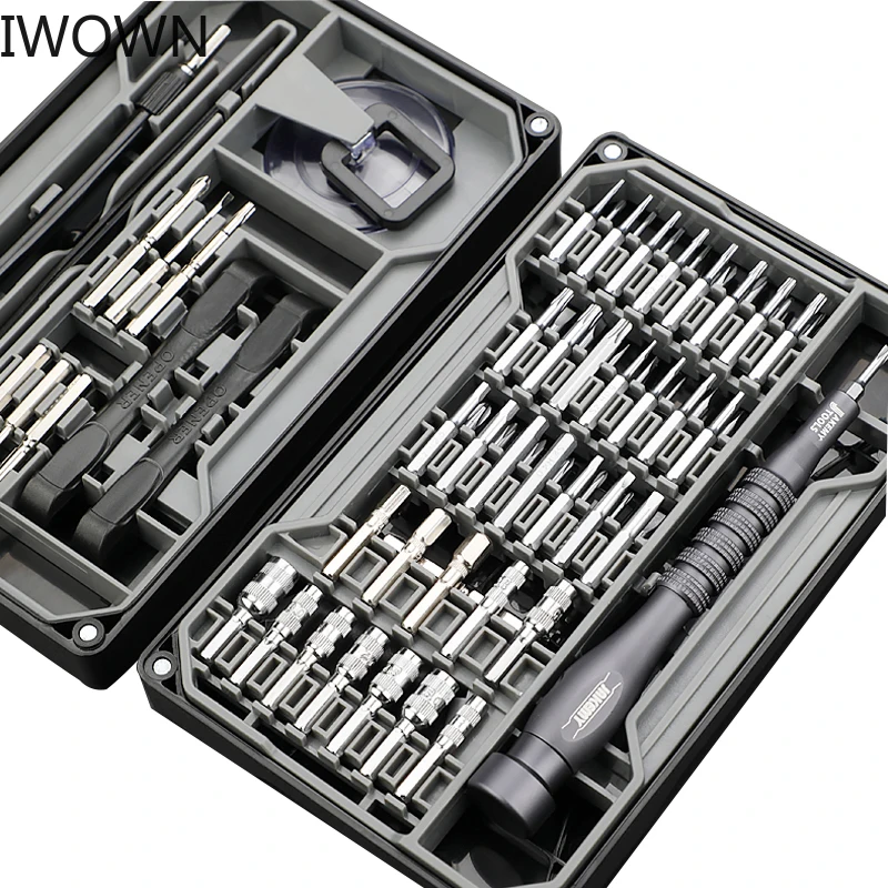 

IWOWN Precision Screwdriver Set 73 In 1 Magnetic Torx Bit Screw Driver Ratchet Hex Bits Multitools Mobile Phone Repair Hand Tool