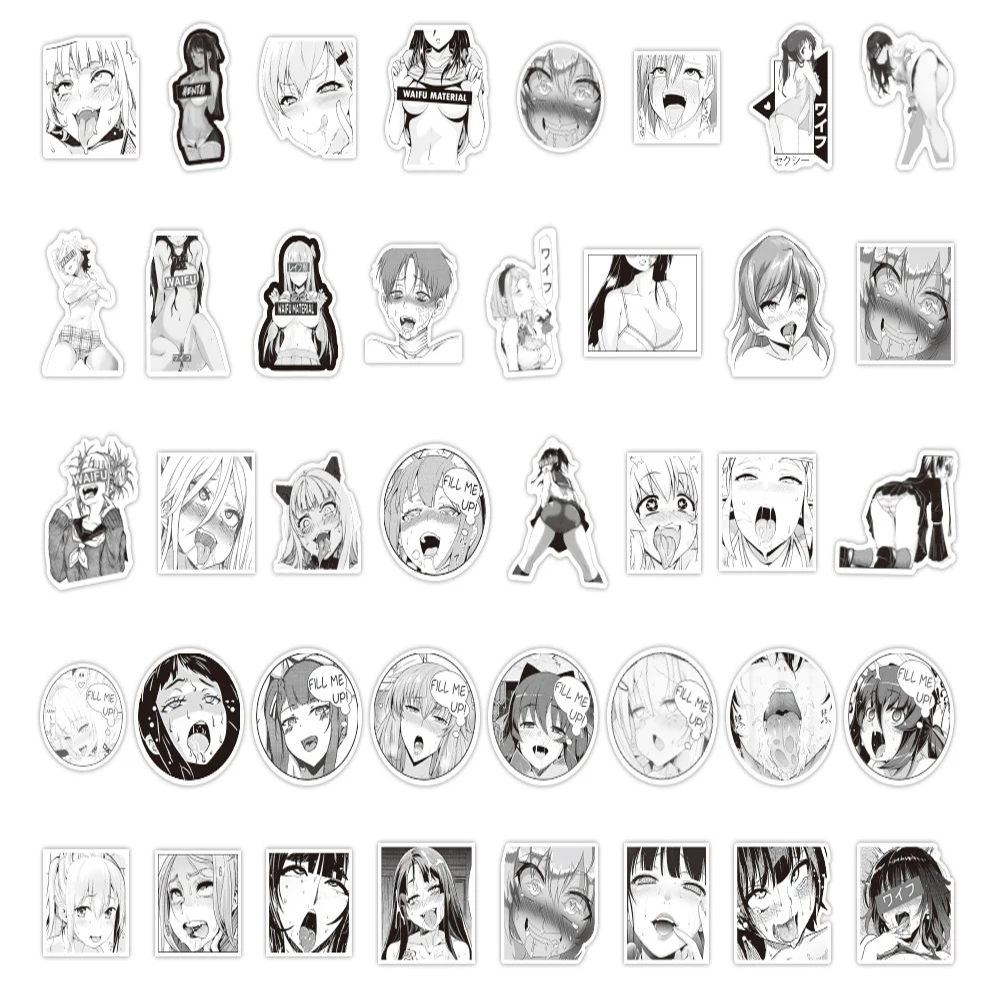 1050100pcs black and white sexy girls stickers laptop guitar luggage waterproof graffiti cool sticker decal kid classic toys free global shipping