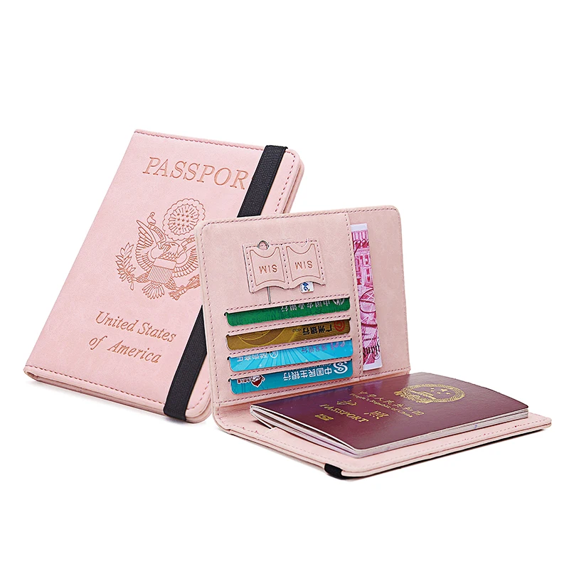 

Hot sale New RFID anti-magnetic pirate passport bag fashion embossed card package card set multi-function wallet pu wallet