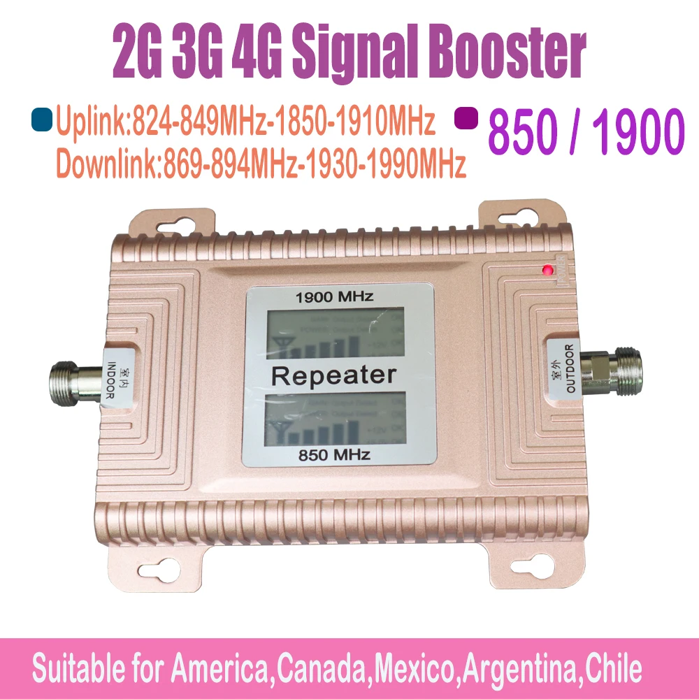 Усилитель сигнала 4g 850 / 1900 МГц с ЖК дисплеем|Усилители сигнала| |