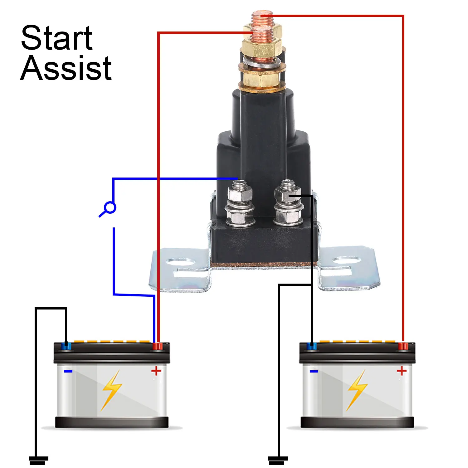 Переносное реле постоянного тока 24 В 500 А с двумя ячейками изолятор вилочного