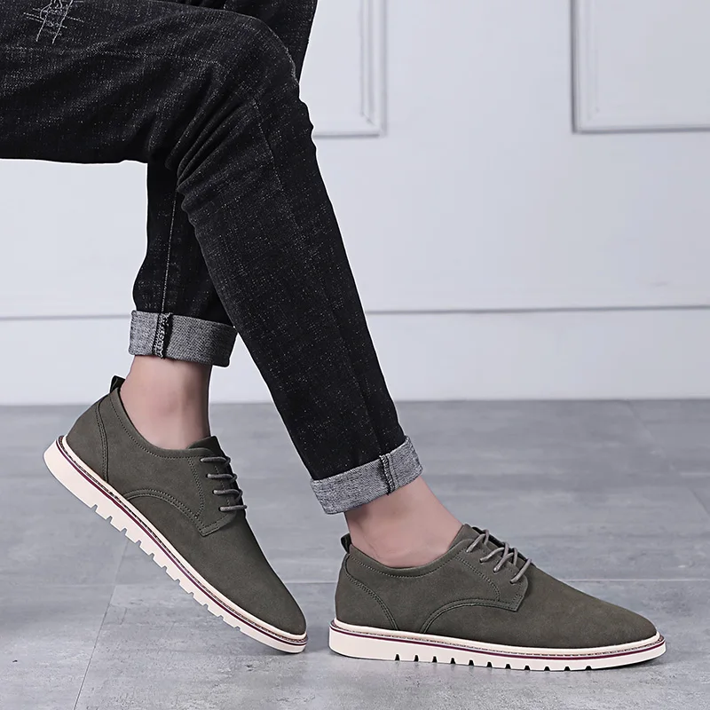 Brand Suede Leather Men Shoes Oxford Casual Classic Sneakers For Male Comfortable Footwear Big Size 39-47 | Обувь