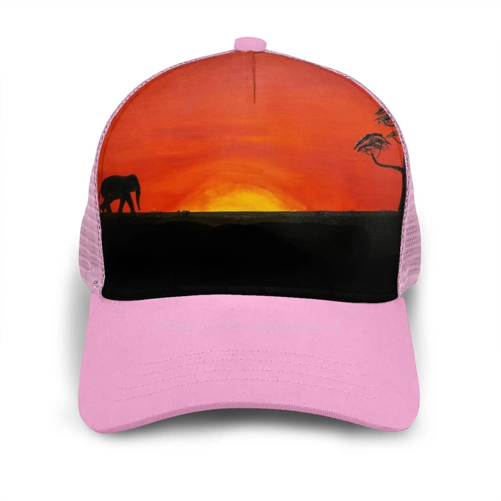 

Lone Elephant - Original Art By G. Curved Edge Mesh Baseball Cap African African Art Elephant Love Elephants Elephant Art Ideas