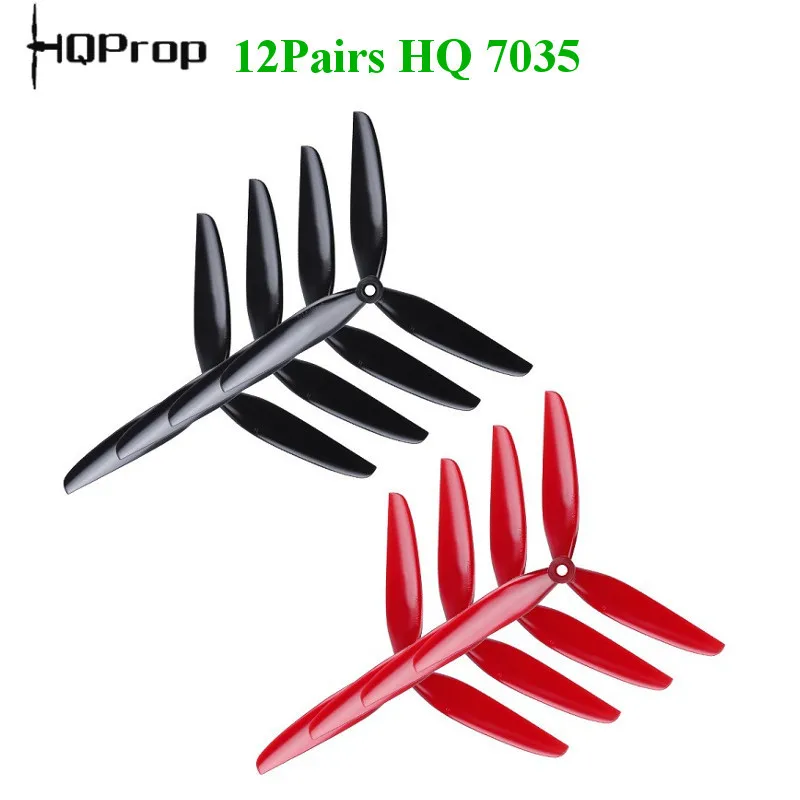 12 пар 24 шт. HQprop HQ 7X3,5X3 7 дюймов 7035 7 дюймов 3 Лопасти V1S пропеллер Prop POPO для Т-мотора FPV RC гоночный Дрон