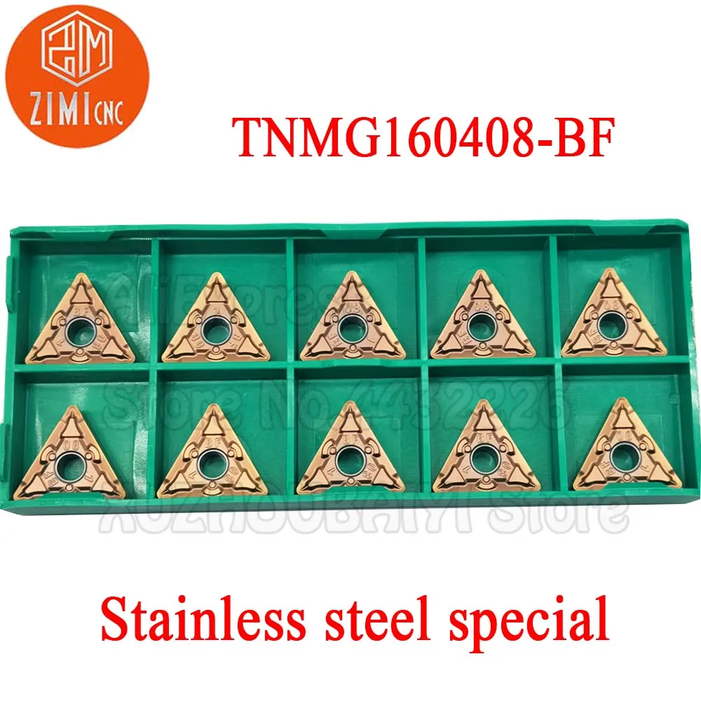 

10pcs TNMG160408-BF WS7225 TNMG160408 BF TNMG 160408 Carbide Inserts Turning Tools Cutter Lathe Blade External Turning Tool