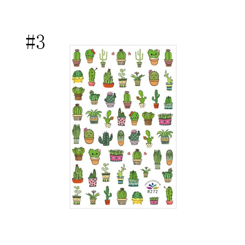 Pattern 3 1 шт. водные накладные ногти наклейки цветок Зеленый Летний лист Дерево ползунки для маникюра дизайн ногтей аксессуары советы - Цвет: Pattern 3