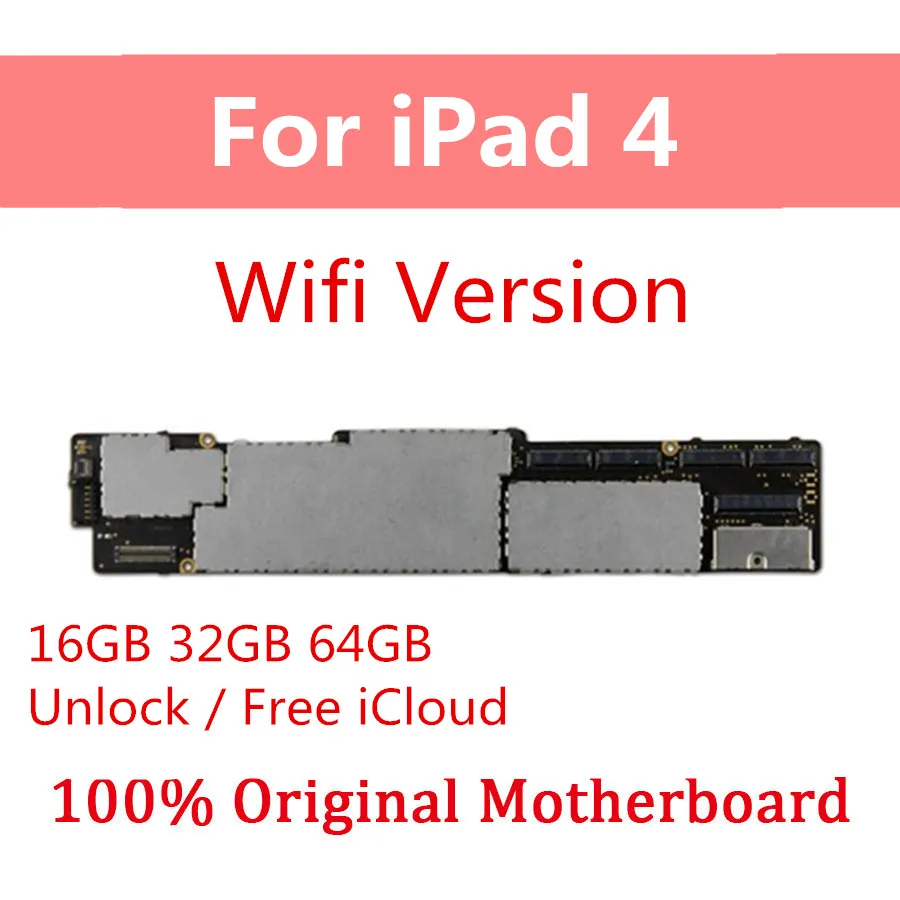 16 ГБ 32 64 для iPad 4 WIFI и WiFi + Celluar версия материнская плата 100% разблокированная
