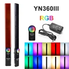 YONGNUO YN360 III YN360III ручной светодиодный видео свет сенсорная Регулировка Bi-Colo 3200k-5500k RGB цвет с лампой дистанционного управления